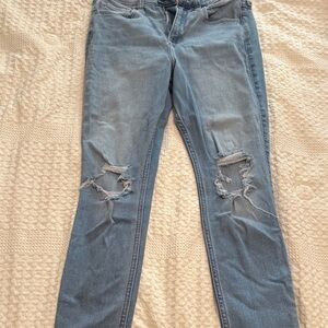 Hollister Light Blue Distressed Skinny Jeans
